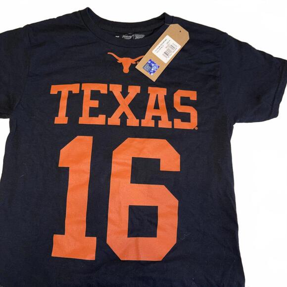 New With Tags Texas Longhorns Arch Manning #16 Youth Medium Black TShirt College - Picture 3 of 6